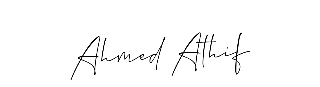 Allison_Script is a professional signature style that is perfect for those who want to add a touch of class to their signature. It is also a great choice for those who want to make their signature more unique. Get Ahmed Athif name to fancy signature for free. Ahmed Athif signature style 2 images and pictures png