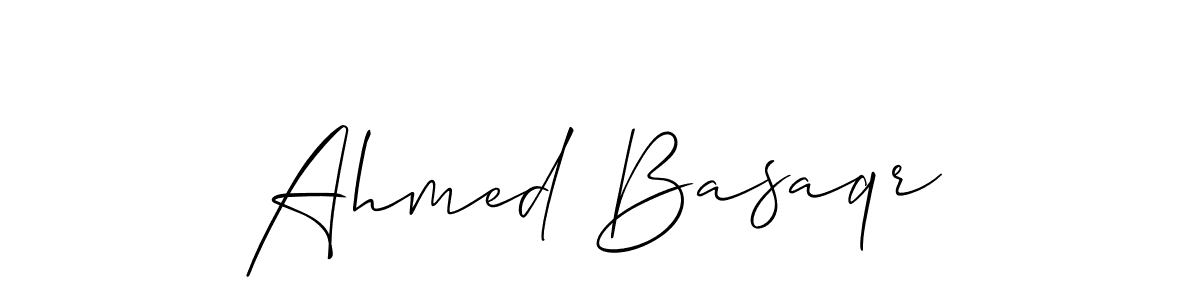 How to Draw Ahmed Basaqr signature style? Allison_Script is a latest design signature styles for name Ahmed Basaqr. Ahmed Basaqr signature style 2 images and pictures png