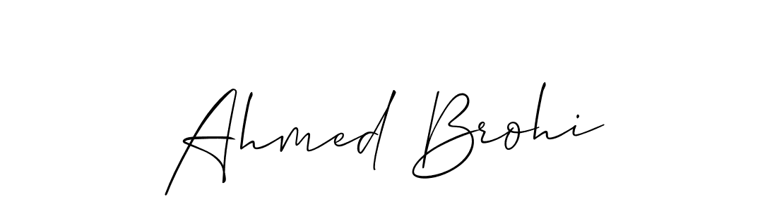 The best way (Allison_Script) to make a short signature is to pick only two or three words in your name. The name Ahmed Brohi include a total of six letters. For converting this name. Ahmed Brohi signature style 2 images and pictures png