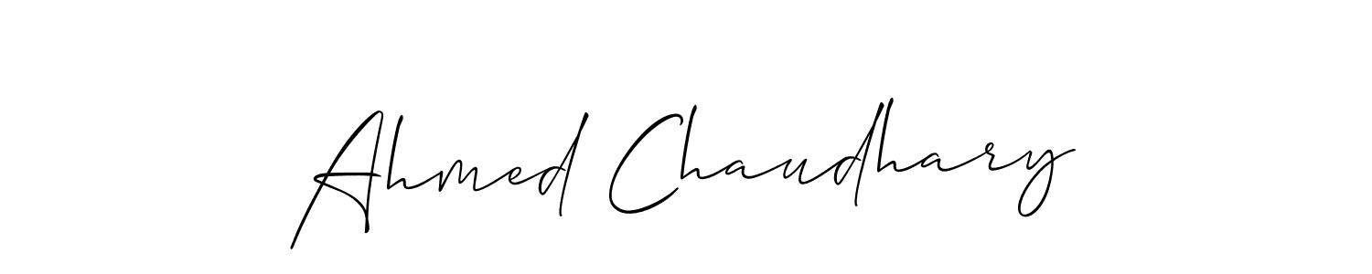 This is the best signature style for the Ahmed Chaudhary name. Also you like these signature font (Allison_Script). Mix name signature. Ahmed Chaudhary signature style 2 images and pictures png