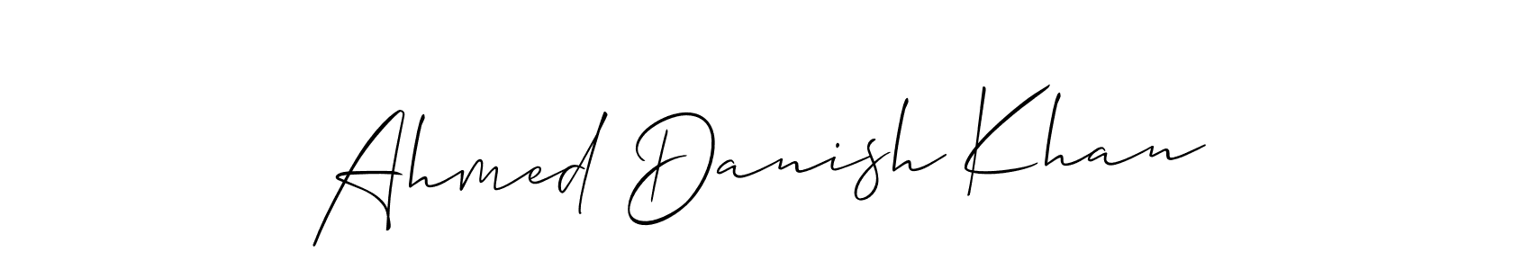 How to Draw Ahmed Danish Khan signature style? Allison_Script is a latest design signature styles for name Ahmed Danish Khan. Ahmed Danish Khan signature style 2 images and pictures png