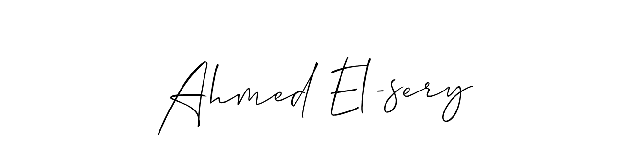 How to Draw Ahmed El-sery signature style? Allison_Script is a latest design signature styles for name Ahmed El-sery. Ahmed El-sery signature style 2 images and pictures png