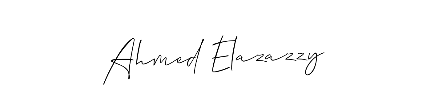 How to make Ahmed Elazazzy signature? Allison_Script is a professional autograph style. Create handwritten signature for Ahmed Elazazzy name. Ahmed Elazazzy signature style 2 images and pictures png