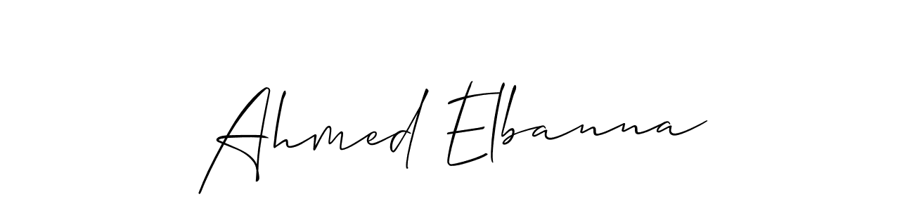 How to make Ahmed Elbanna signature? Allison_Script is a professional autograph style. Create handwritten signature for Ahmed Elbanna name. Ahmed Elbanna signature style 2 images and pictures png