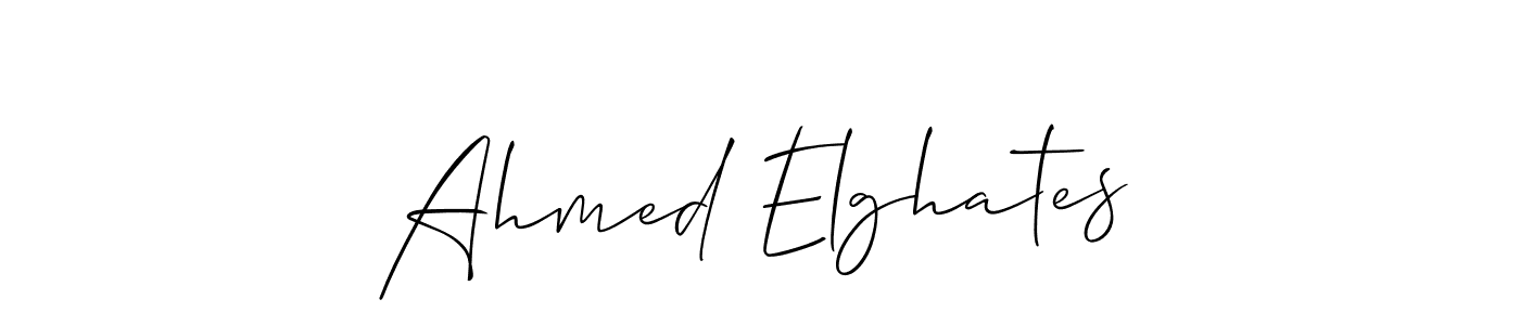 Use a signature maker to create a handwritten signature online. With this signature software, you can design (Allison_Script) your own signature for name Ahmed Elghates. Ahmed Elghates signature style 2 images and pictures png