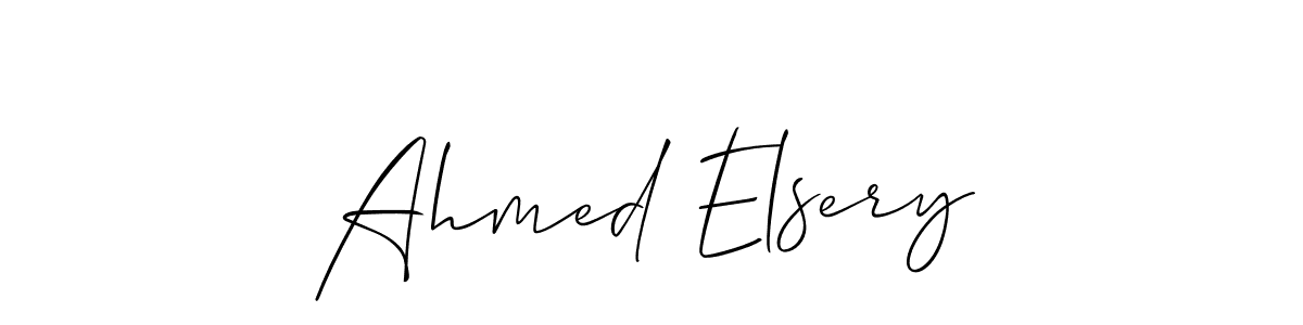 How to make Ahmed Elsery name signature. Use Allison_Script style for creating short signs online. This is the latest handwritten sign. Ahmed Elsery signature style 2 images and pictures png