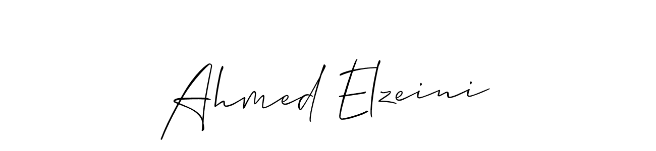 Make a beautiful signature design for name Ahmed Elzeini. With this signature (Allison_Script) style, you can create a handwritten signature for free. Ahmed Elzeini signature style 2 images and pictures png