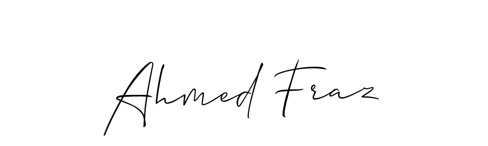 It looks lik you need a new signature style for name Ahmed Fraz. Design unique handwritten (Allison_Script) signature with our free signature maker in just a few clicks. Ahmed Fraz signature style 2 images and pictures png