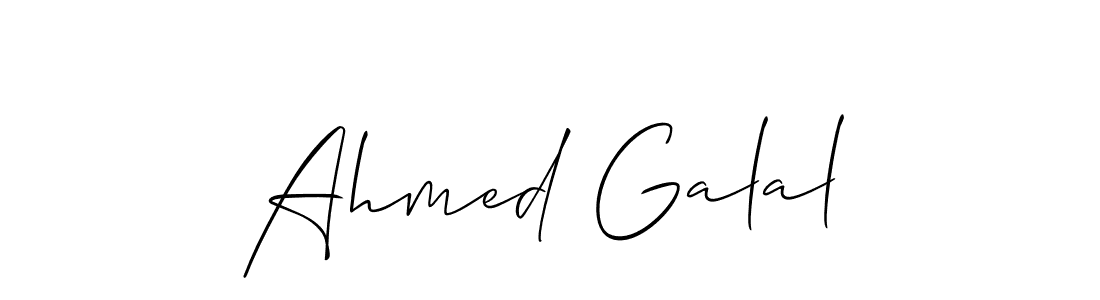 You should practise on your own different ways (Allison_Script) to write your name (Ahmed Galal) in signature. don't let someone else do it for you. Ahmed Galal signature style 2 images and pictures png