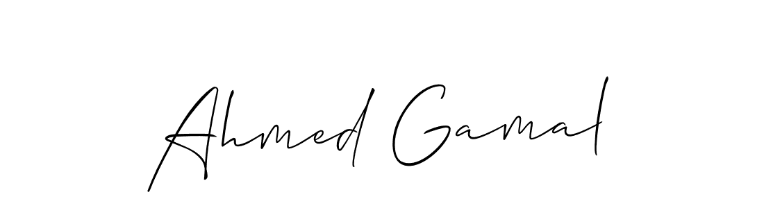 Also we have Ahmed Gamal name is the best signature style. Create professional handwritten signature collection using Allison_Script autograph style. Ahmed Gamal signature style 2 images and pictures png