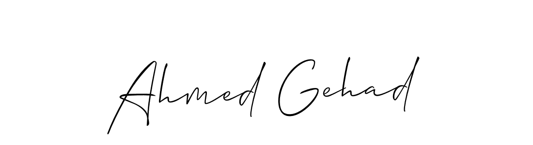 Ahmed Gehad stylish signature style. Best Handwritten Sign (Allison_Script) for my name. Handwritten Signature Collection Ideas for my name Ahmed Gehad. Ahmed Gehad signature style 2 images and pictures png