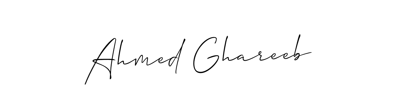 if you are searching for the best signature style for your name Ahmed Ghareeb. so please give up your signature search. here we have designed multiple signature styles  using Allison_Script. Ahmed Ghareeb signature style 2 images and pictures png