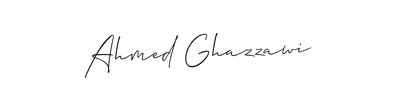 Create a beautiful signature design for name Ahmed Ghazzawi. With this signature (Allison_Script) fonts, you can make a handwritten signature for free. Ahmed Ghazzawi signature style 2 images and pictures png