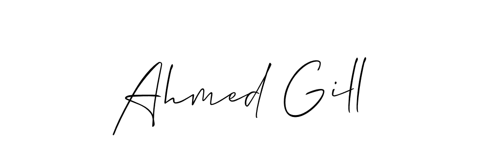 The best way (Allison_Script) to make a short signature is to pick only two or three words in your name. The name Ahmed Gill include a total of six letters. For converting this name. Ahmed Gill signature style 2 images and pictures png