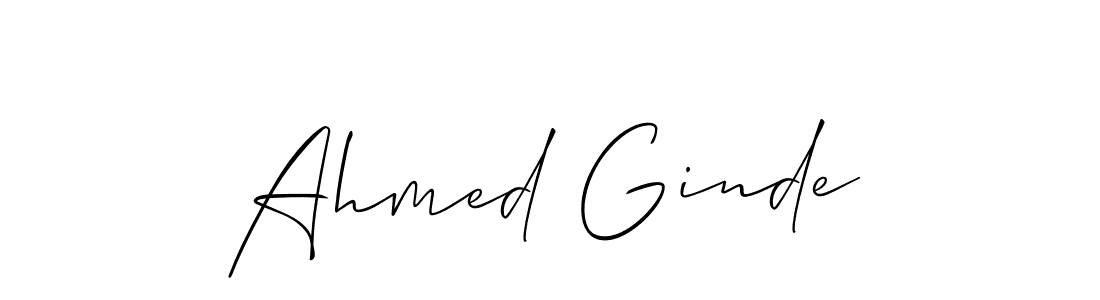 You should practise on your own different ways (Allison_Script) to write your name (Ahmed Ginde) in signature. don't let someone else do it for you. Ahmed Ginde signature style 2 images and pictures png