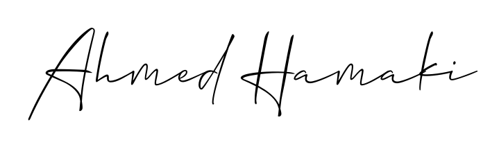 Generate high-definition signature styles for Ahmed Hamaki. The Allison_Script typeface ensures crisp legibility and sophisticated design. Ahmed Hamaki signature style 2 images and pictures png