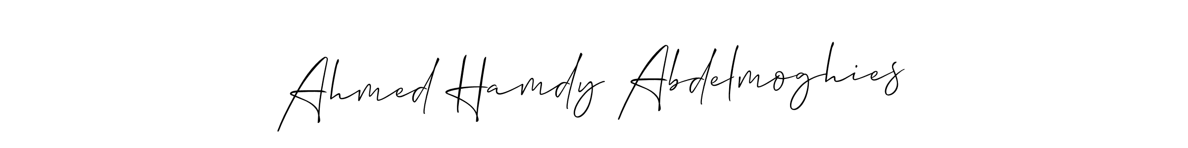 How to make Ahmed Hamdy Abdelmoghies signature? Allison_Script is a professional autograph style. Create handwritten signature for Ahmed Hamdy Abdelmoghies name. Ahmed Hamdy Abdelmoghies signature style 2 images and pictures png