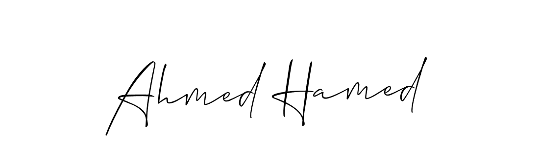 How to make Ahmed Hamed name signature. Use Allison_Script style for creating short signs online. This is the latest handwritten sign. Ahmed Hamed signature style 2 images and pictures png