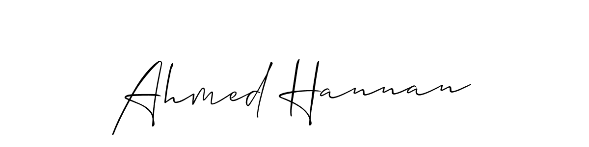 How to make Ahmed Hannan signature? Allison_Script is a professional autograph style. Create handwritten signature for Ahmed Hannan name. Ahmed Hannan signature style 2 images and pictures png