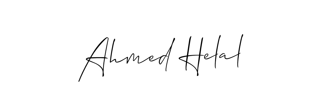 How to Draw Ahmed Helal signature style? Allison_Script is a latest design signature styles for name Ahmed Helal. Ahmed Helal signature style 2 images and pictures png