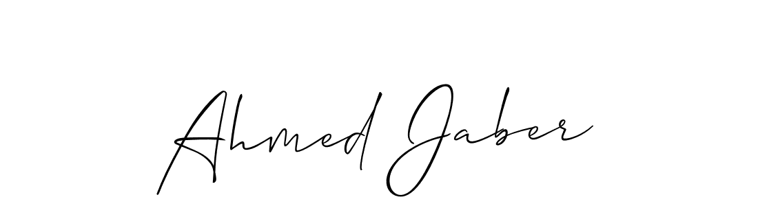 How to make Ahmed Jaber name signature. Use Allison_Script style for creating short signs online. This is the latest handwritten sign. Ahmed Jaber signature style 2 images and pictures png