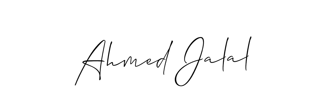 Use a signature maker to create a handwritten signature online. With this signature software, you can design (Allison_Script) your own signature for name Ahmed Jalal. Ahmed Jalal signature style 2 images and pictures png