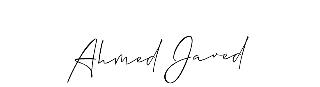 Also we have Ahmed Javed name is the best signature style. Create professional handwritten signature collection using Allison_Script autograph style. Ahmed Javed signature style 2 images and pictures png