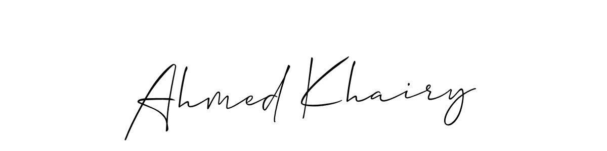 How to make Ahmed Khairy signature? Allison_Script is a professional autograph style. Create handwritten signature for Ahmed Khairy name. Ahmed Khairy signature style 2 images and pictures png