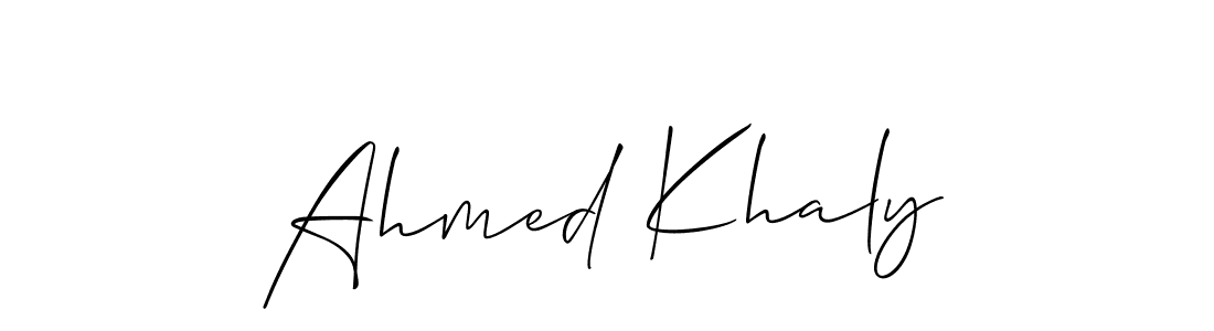 Ahmed Khaly stylish signature style. Best Handwritten Sign (Allison_Script) for my name. Handwritten Signature Collection Ideas for my name Ahmed Khaly. Ahmed Khaly signature style 2 images and pictures png