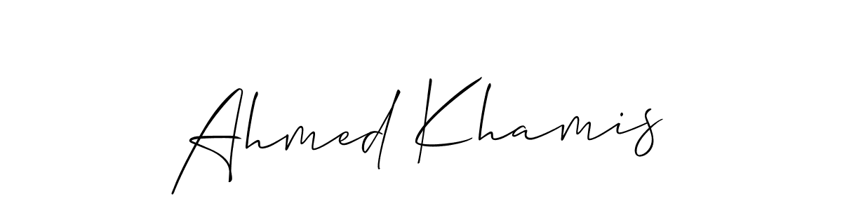 Ahmed Khamis stylish signature style. Best Handwritten Sign (Allison_Script) for my name. Handwritten Signature Collection Ideas for my name Ahmed Khamis. Ahmed Khamis signature style 2 images and pictures png