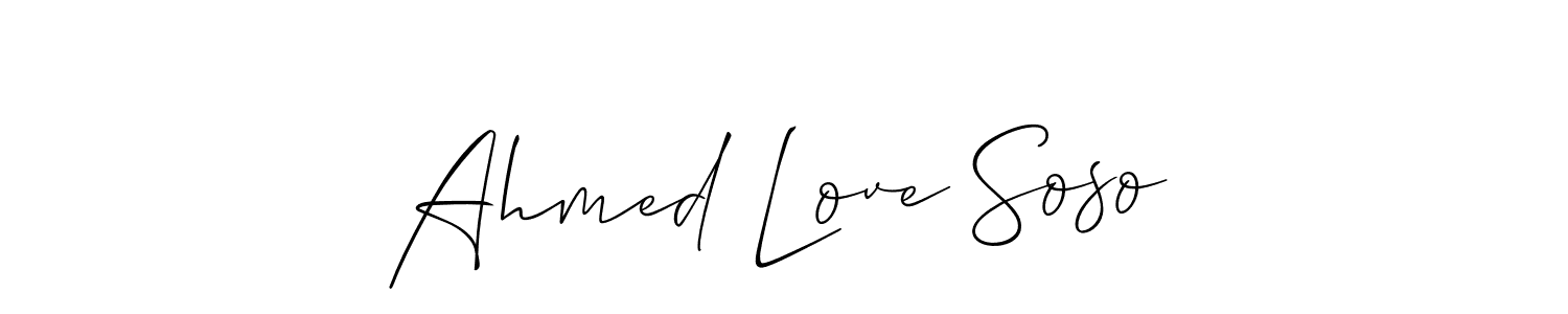 This is the best signature style for the Ahmed Love Soso name. Also you like these signature font (Allison_Script). Mix name signature. Ahmed Love Soso signature style 2 images and pictures png