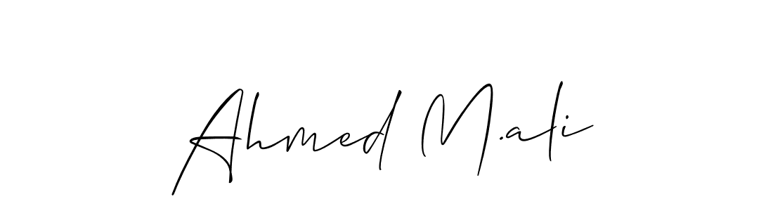 Make a beautiful signature design for name Ahmed M.ali. With this signature (Allison_Script) style, you can create a handwritten signature for free. Ahmed M.ali signature style 2 images and pictures png