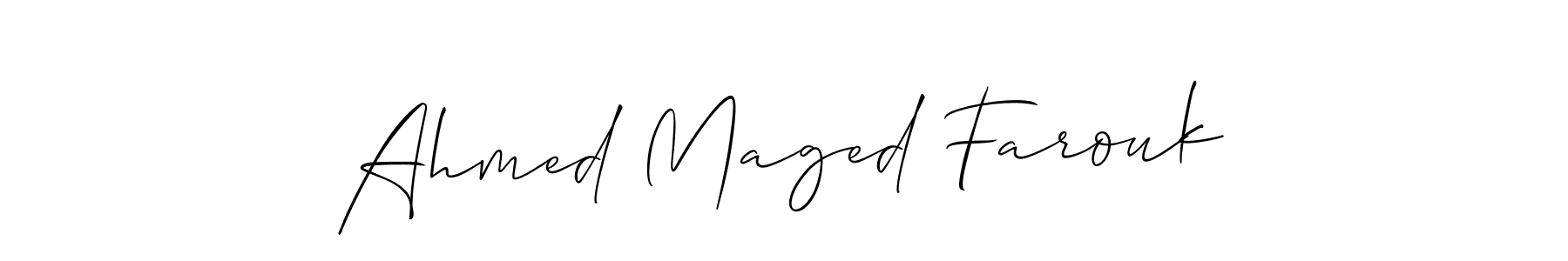 See photos of Ahmed Maged Farouk official signature by Spectra . Check more albums & portfolios. Read reviews & check more about Allison_Script font. Ahmed Maged Farouk signature style 2 images and pictures png