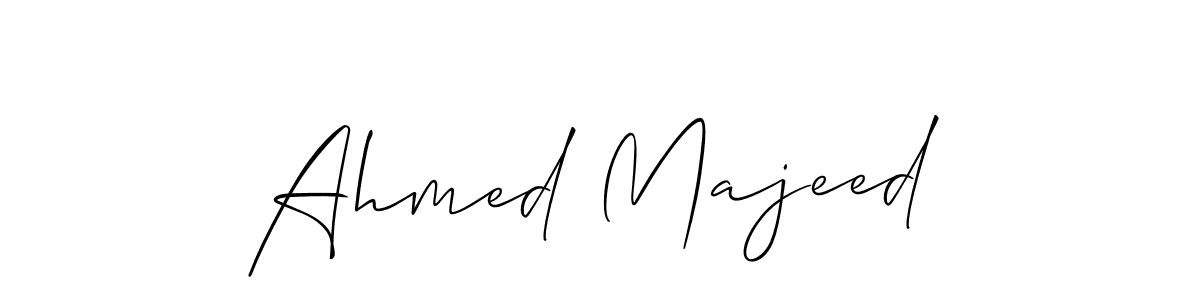 The best way (Allison_Script) to make a short signature is to pick only two or three words in your name. The name Ahmed Majeed include a total of six letters. For converting this name. Ahmed Majeed signature style 2 images and pictures png