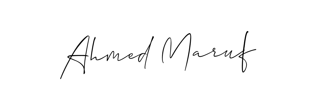 Create a beautiful signature design for name Ahmed Maruf. With this signature (Allison_Script) fonts, you can make a handwritten signature for free. Ahmed Maruf signature style 2 images and pictures png