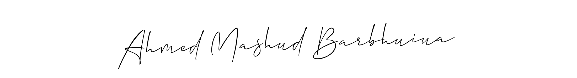 It looks lik you need a new signature style for name Ahmed Mashud Barbhuiua. Design unique handwritten (Allison_Script) signature with our free signature maker in just a few clicks. Ahmed Mashud Barbhuiua signature style 2 images and pictures png