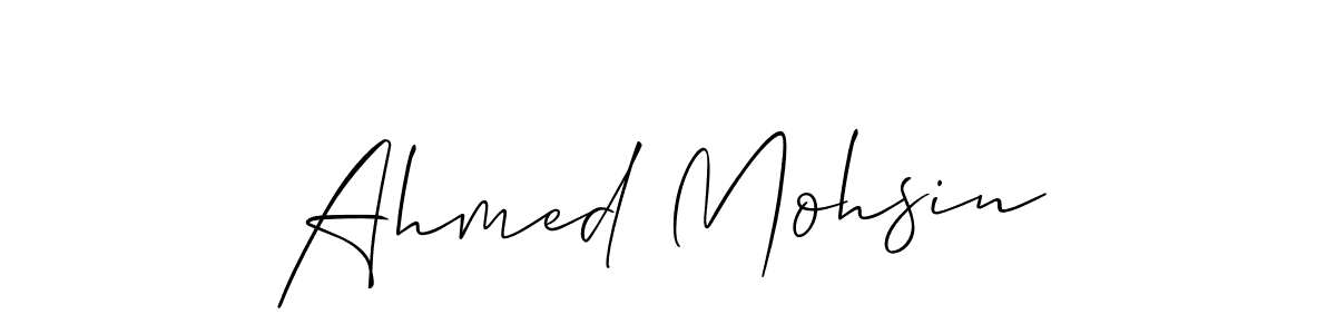 How to Draw Ahmed Mohsin signature style? Allison_Script is a latest design signature styles for name Ahmed Mohsin. Ahmed Mohsin signature style 2 images and pictures png