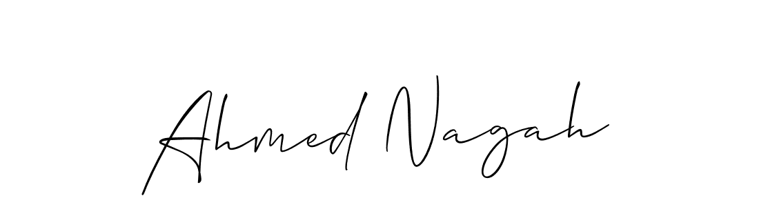 Use a signature maker to create a handwritten signature online. With this signature software, you can design (Allison_Script) your own signature for name Ahmed Nagah. Ahmed Nagah signature style 2 images and pictures png