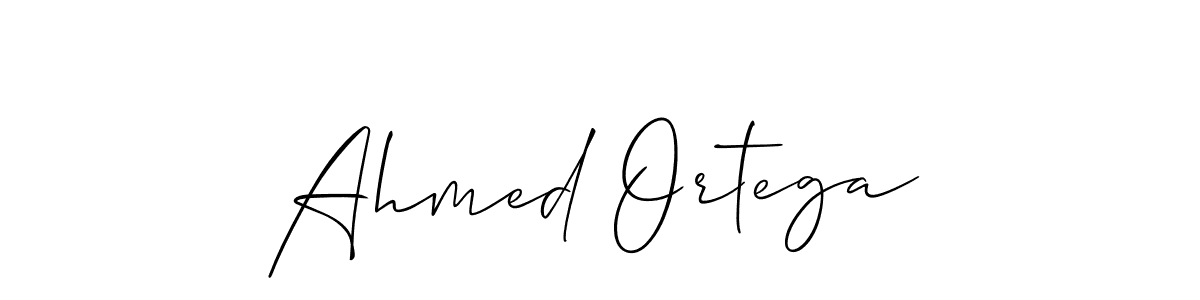 How to make Ahmed Ortega signature? Allison_Script is a professional autograph style. Create handwritten signature for Ahmed Ortega name. Ahmed Ortega signature style 2 images and pictures png