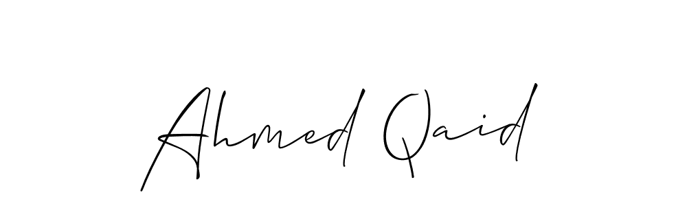 How to Draw Ahmed Qaid signature style? Allison_Script is a latest design signature styles for name Ahmed Qaid. Ahmed Qaid signature style 2 images and pictures png