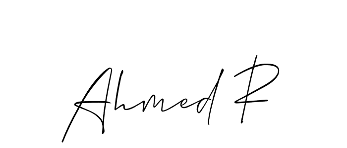 Allison_Script is a professional signature style that is perfect for those who want to add a touch of class to their signature. It is also a great choice for those who want to make their signature more unique. Get Ahmed R name to fancy signature for free. Ahmed R signature style 2 images and pictures png