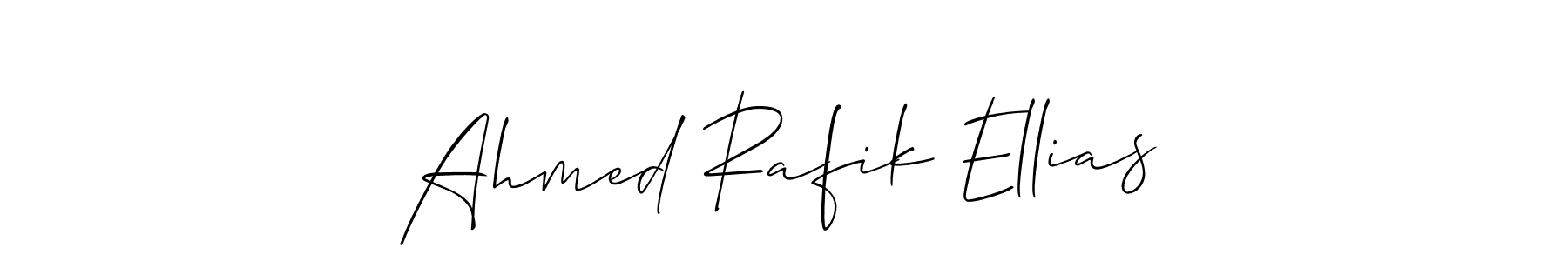 Create a beautiful signature design for name Ahmed Rafik Ellias. With this signature (Allison_Script) fonts, you can make a handwritten signature for free. Ahmed Rafik Ellias signature style 2 images and pictures png