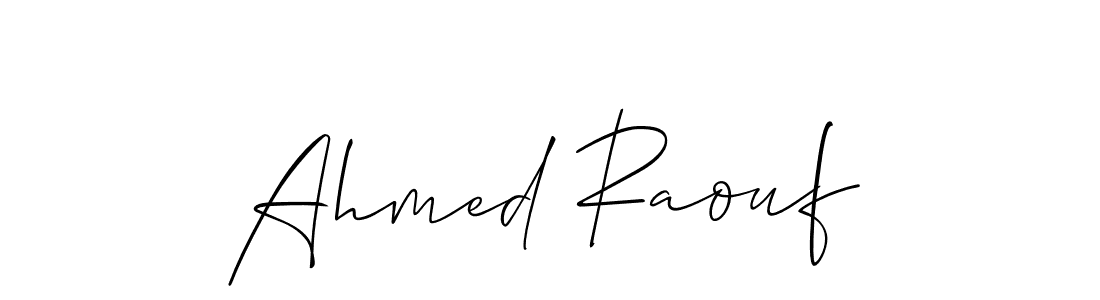 This is the best signature style for the Ahmed Raouf name. Also you like these signature font (Allison_Script). Mix name signature. Ahmed Raouf signature style 2 images and pictures png