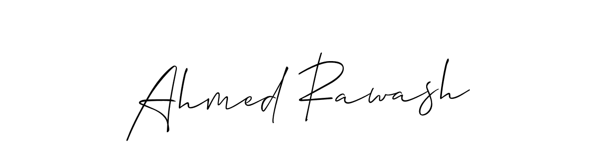 How to make Ahmed Rawash name signature. Use Allison_Script style for creating short signs online. This is the latest handwritten sign. Ahmed Rawash signature style 2 images and pictures png