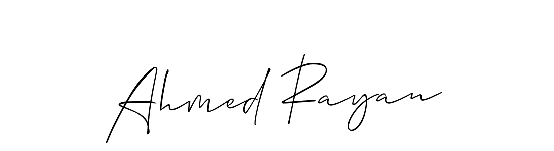 Make a beautiful signature design for name Ahmed Rayan. With this signature (Allison_Script) style, you can create a handwritten signature for free. Ahmed Rayan signature style 2 images and pictures png