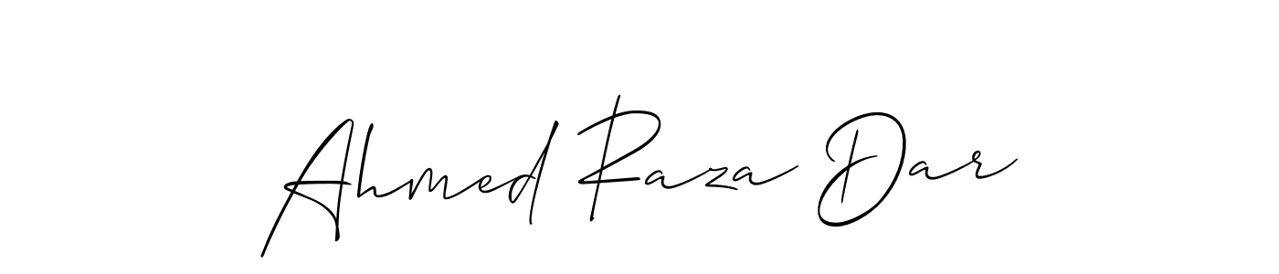 It looks lik you need a new signature style for name Ahmed Raza Dar. Design unique handwritten (Allison_Script) signature with our free signature maker in just a few clicks. Ahmed Raza Dar signature style 2 images and pictures png