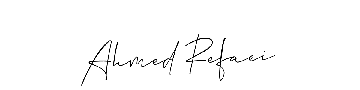 This is the best signature style for the Ahmed Refaei name. Also you like these signature font (Allison_Script). Mix name signature. Ahmed Refaei signature style 2 images and pictures png