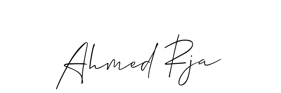 You should practise on your own different ways (Allison_Script) to write your name (Ahmed Rja) in signature. don't let someone else do it for you. Ahmed Rja signature style 2 images and pictures png