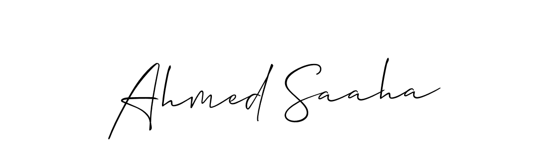 This is the best signature style for the Ahmed Saaha name. Also you like these signature font (Allison_Script). Mix name signature. Ahmed Saaha signature style 2 images and pictures png