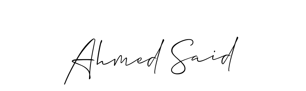 Use a signature maker to create a handwritten signature online. With this signature software, you can design (Allison_Script) your own signature for name Ahmed Said. Ahmed Said signature style 2 images and pictures png